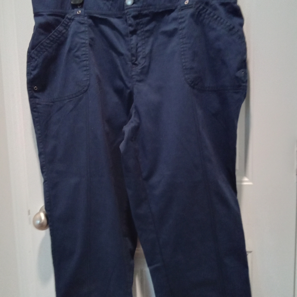 Avenue Plus Size 16 Navy Blue Straight Leg Business Casual/Casual Pants